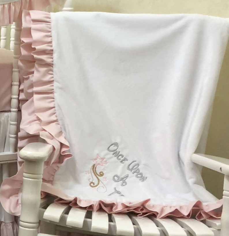 Baby Girl Cinderella Crib Bedding White and Pink Princess Etsy