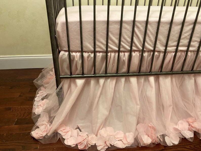 Baby Bedding Crib Bedding Set Giselle Pale Pink Pale Pink Etsy