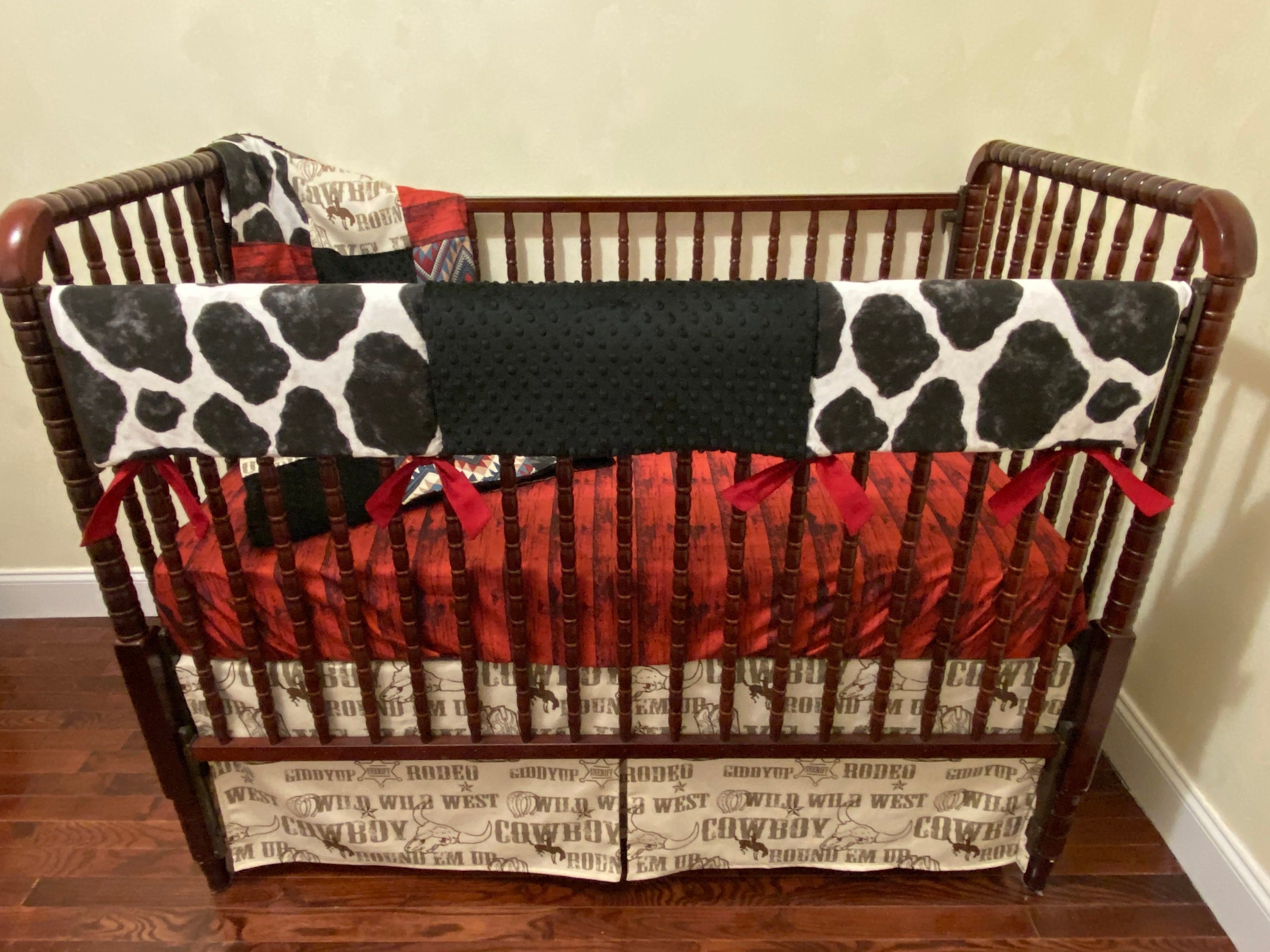 Baby Boy Western Crib Bedding Set Cowboy Baby Bedding Brown Etsy