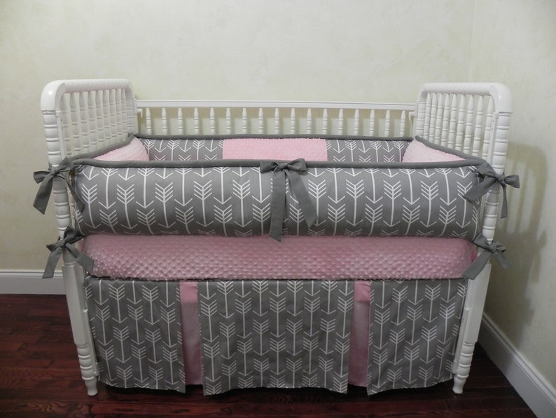baby girl arrow crib bedding