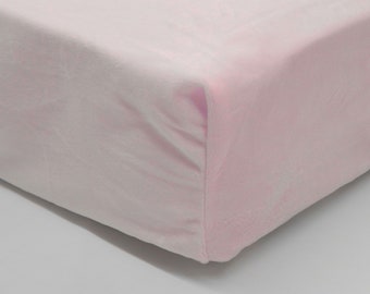 Minky Crib Sheet, Pale Pink Minky Crib Sheet, Mini Crib Sheet