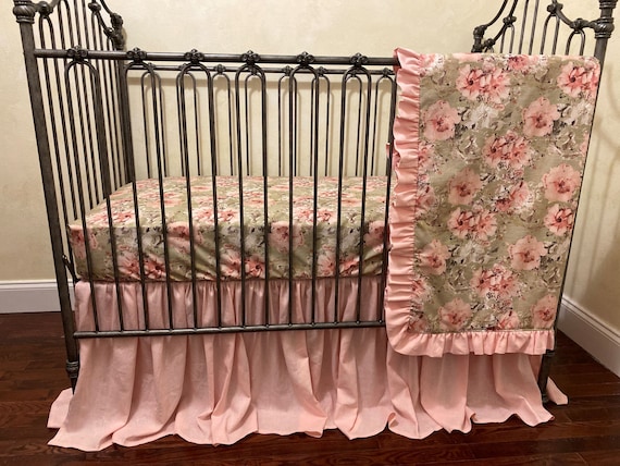Blush crib skirt online