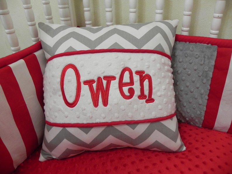 Nursery Pillow Specialty Pillow with Monogram or Name Baby Etsy