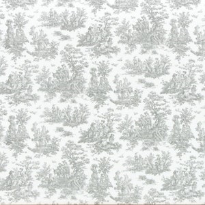 May include: A white background with a repeating pattern of gray stylized figures and trees. The figures are in a pastoral setting and appear to be engaged in various activities.