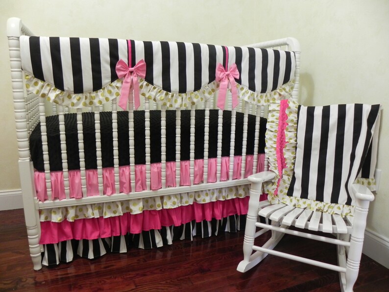 black and gold crib bedding sets