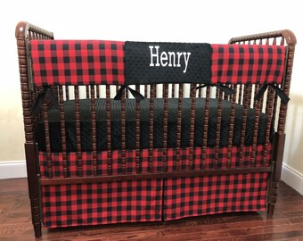 lumberjack crib bedding