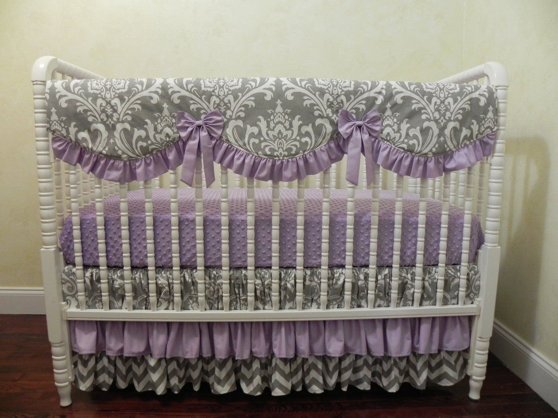 Lavender Crib Bedding Set Macy Girl Baby Bedding Lavender Etsy