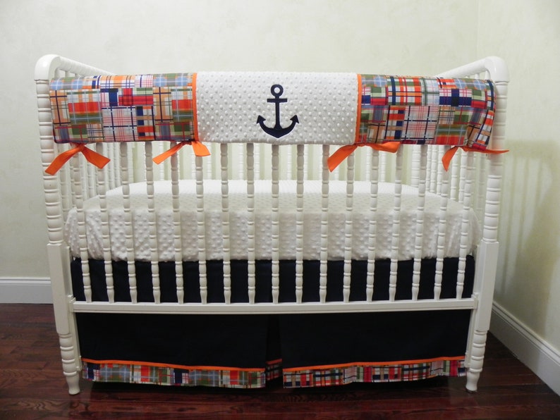 Nautical Baby Bedding Set Damian Baby Boy Bedding Anchor Etsy
