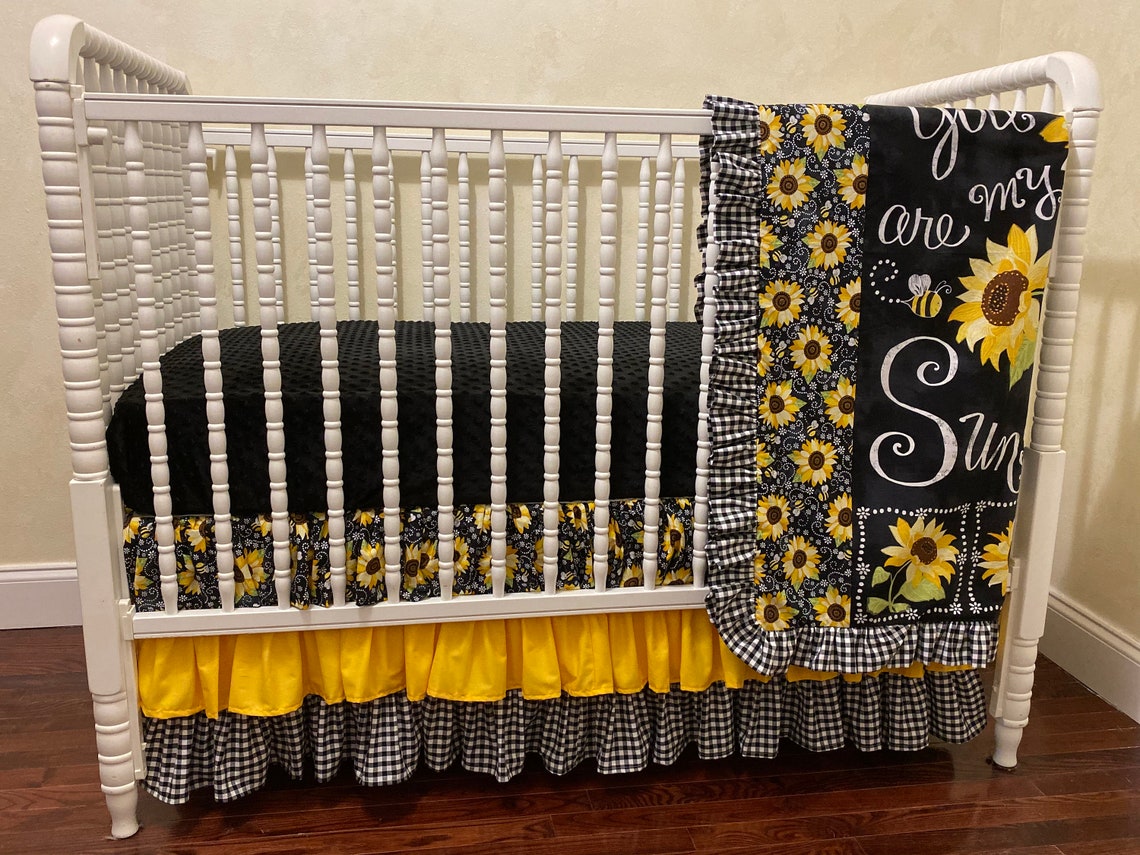 Sunflower Crib Bedding Girl Baby Bedding You Are My Etsy