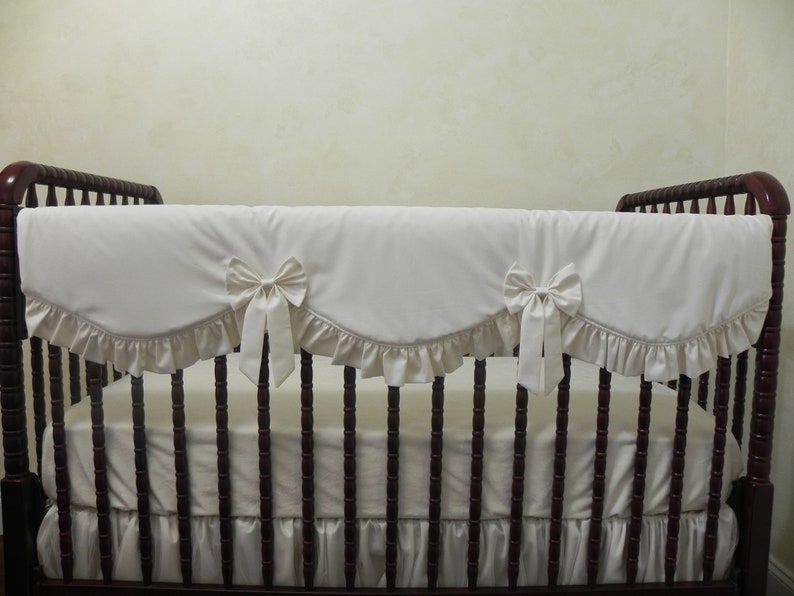 Baby Girl Crib Bedding Set Giselle Ivory Ivory Baby Bedding Etsy