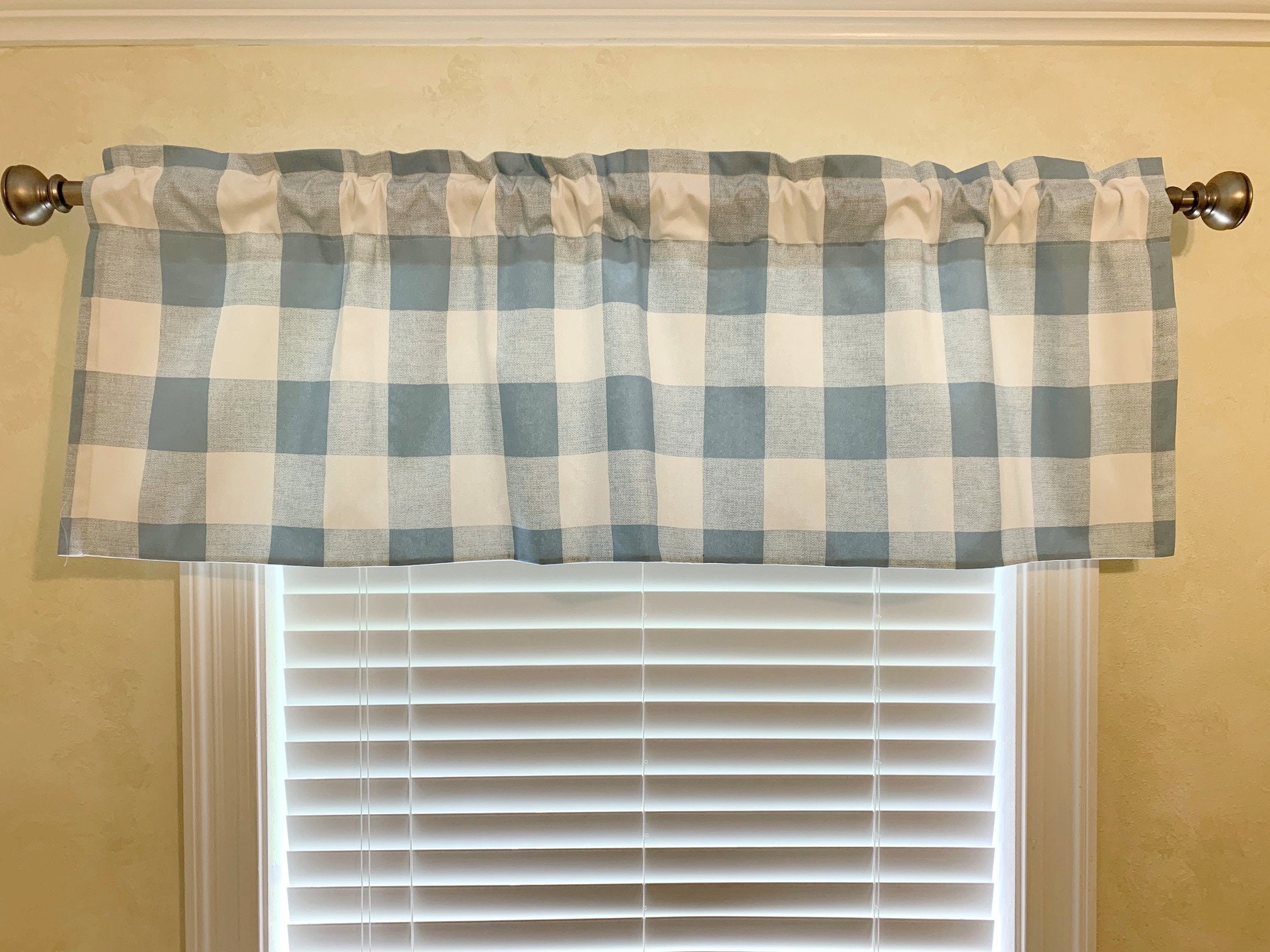 Buffalo Plaid Valance Buffalo Check Nursery Window Etsy