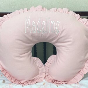 Funda de almohada de lactancia de algodón con volante, elige tu color imagen 2