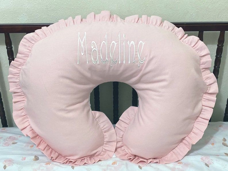 Funda de almohada de lactancia de algodón con volante, elige tu color imagen 2