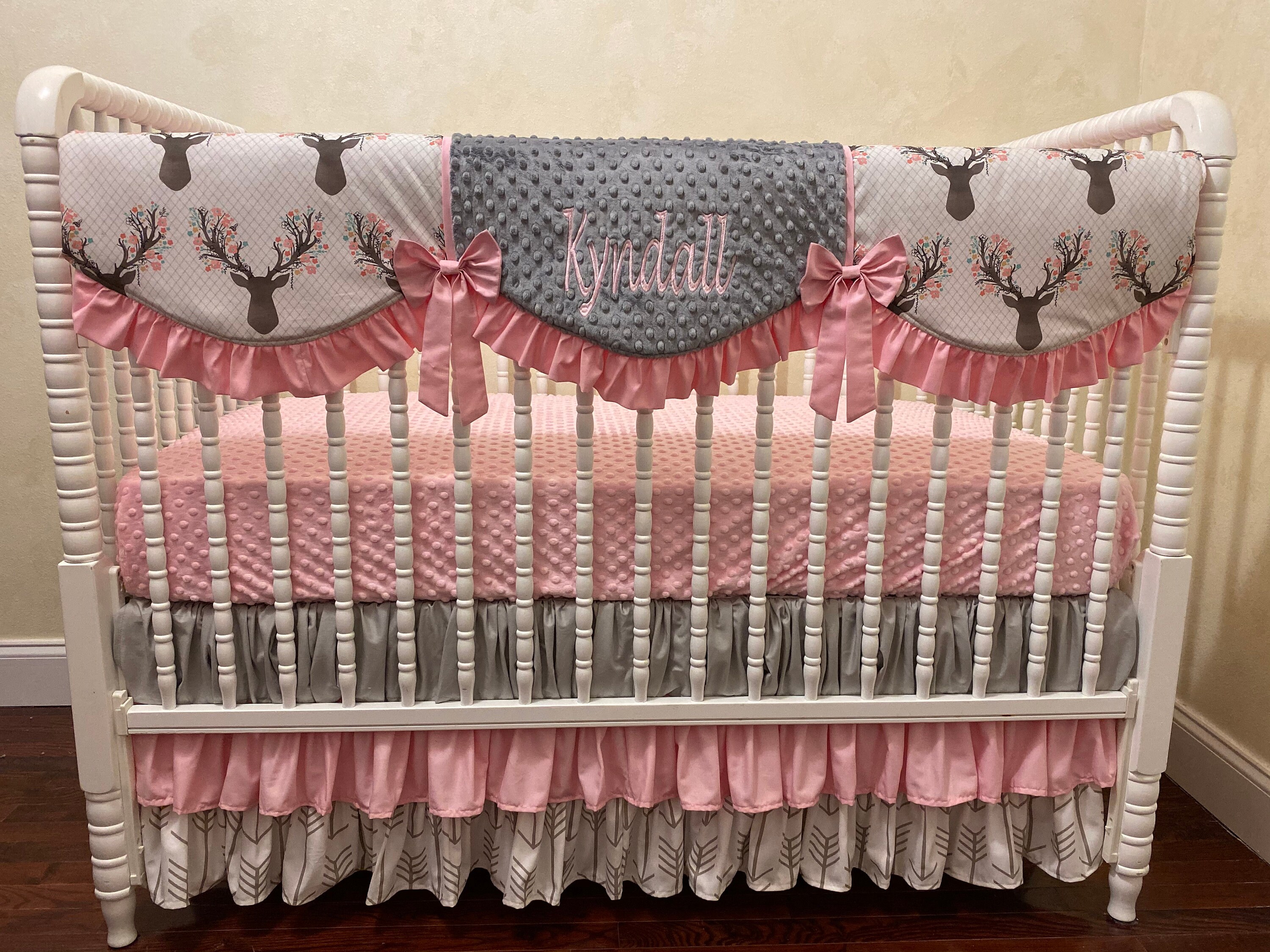 Girl Woodland Baby Bedding Woodland Nursery Bedding Baby Etsy