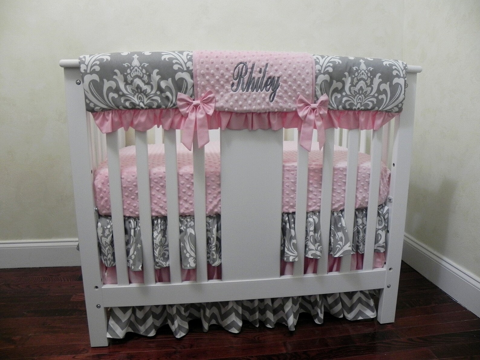 Baby Girl MINI CRIB Bedding Girl Mini Crib Baby Bedding Etsy
