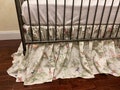 Nursery Rhyme Toile Gathered Crib Skirt