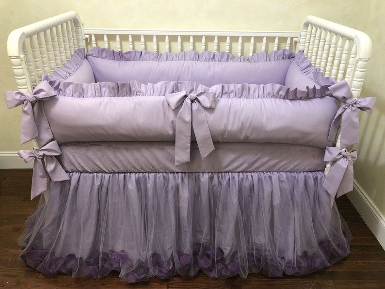 Baby Girl Crib Bedding Giselle Lavender Lavender Girl Baby Etsy