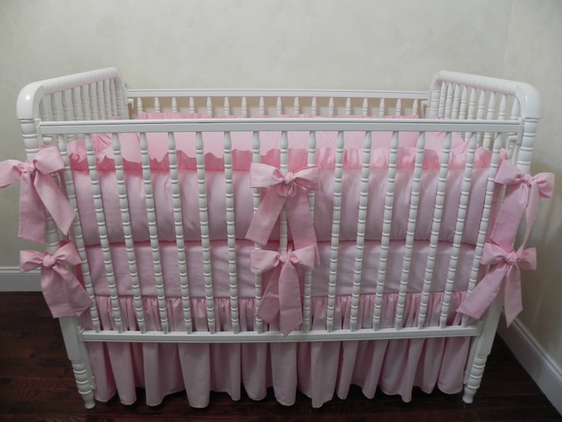 light pink baby bedding