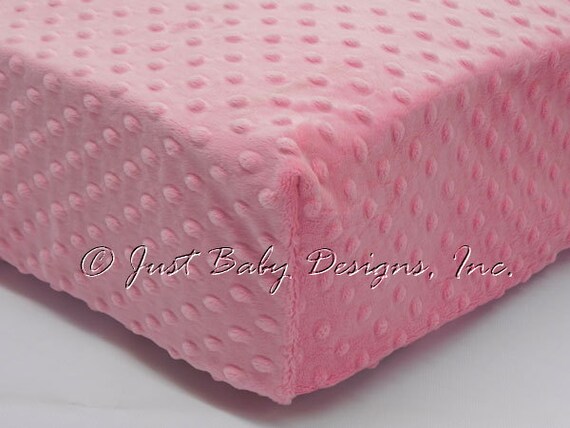 minky dot crib sheet