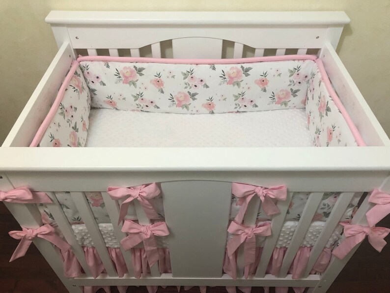 Baby Girl MINI CRIB Bedding Girl Mini Crib Baby Bedding Etsy