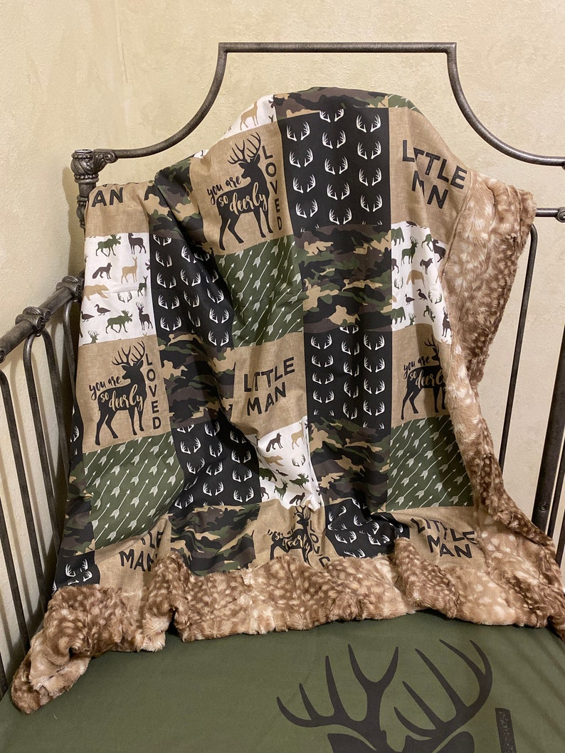 Baby Boy Woodland Crib Bedding Deer Crib Bedding Deer Minky Etsy