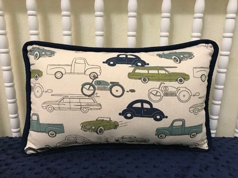 Nursery Accent Pillow Vintage Cars Vintage Trucks Etsy
