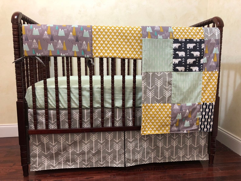 baby boy woodland crib bedding