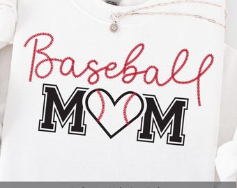 Baseball Mom PNG, Baseball Mom SVG, Baseball Mama Svg, Baseball Shirt Png, Stitched Baseball Mom PNG, Baseball Mom Gift, Sublimation Design