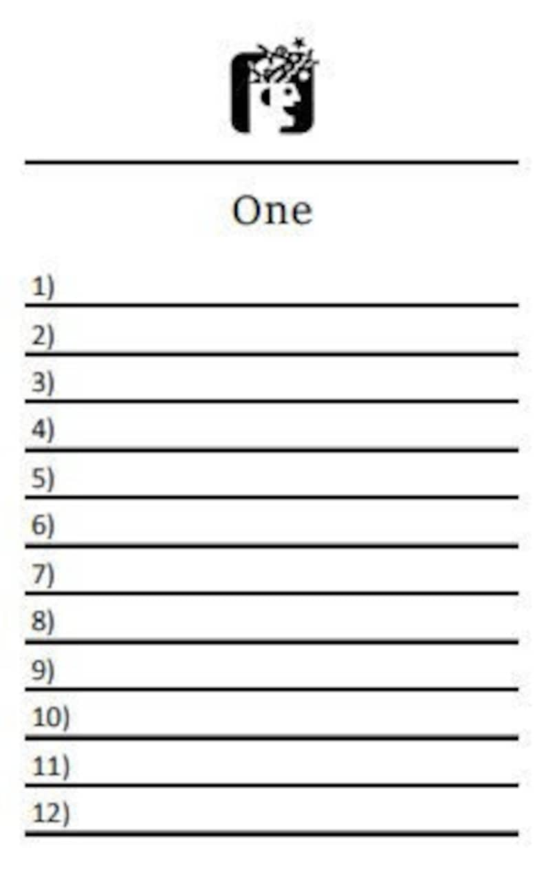 Scattergories - Replacement Answer Sheets - Board Game Printable - Digital Download - Etsy