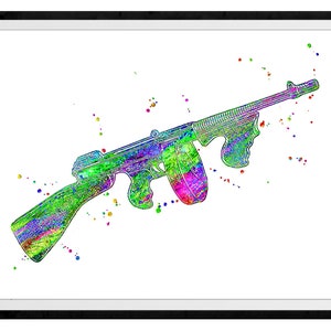 Adesivo M1A1 Thompson SMG Gun Decal – Attenzione – Per Auto O Superfici - Foto 5