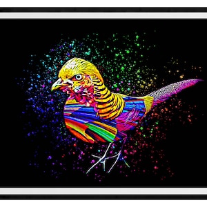 Golden Pheasant Mixed Media Painting Art Print #2