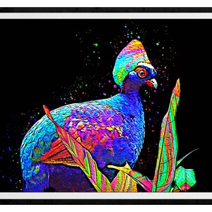Crested Partridge Mixed Media Painting Art Print