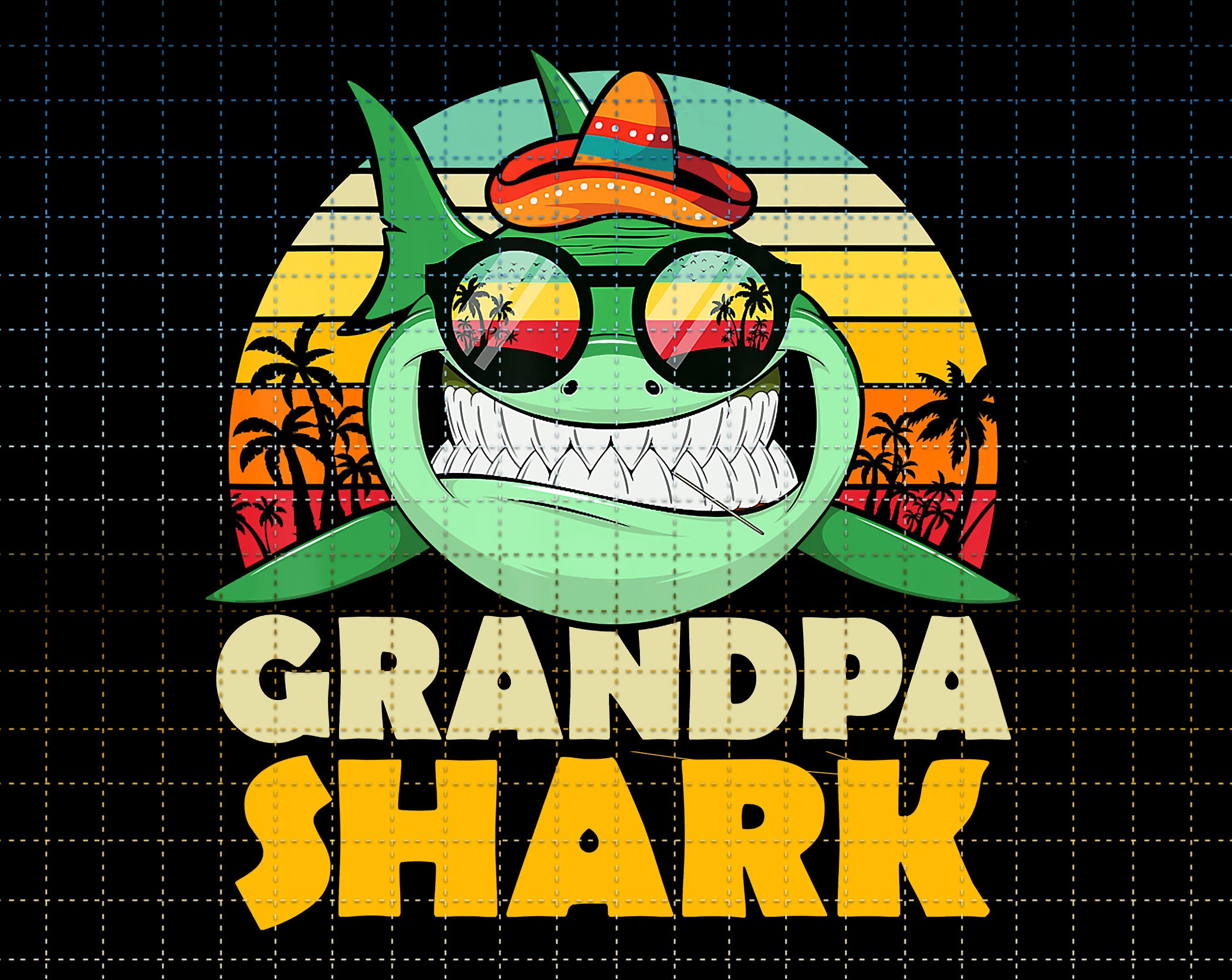 Grandpa Shark PNG Printable Grandpa Png Grandfather Png | Etsy