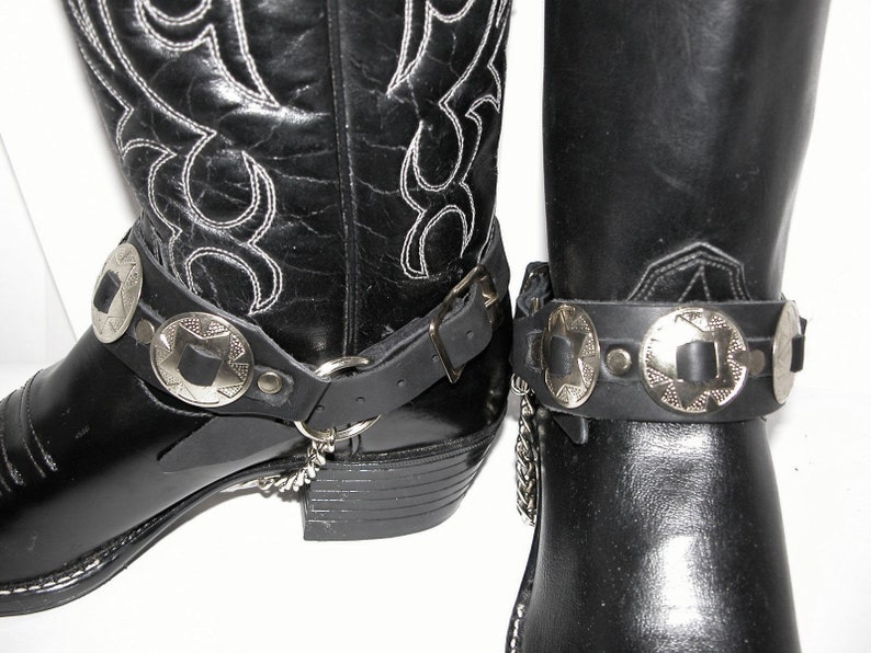 boot straps leather