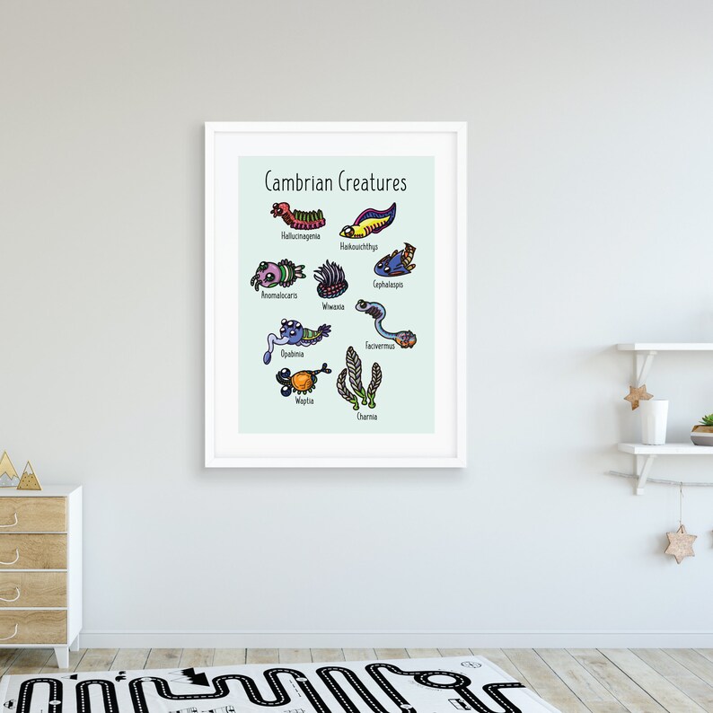 Cambrian Creatures Printable Poster | Wall Art | Instant Download ...