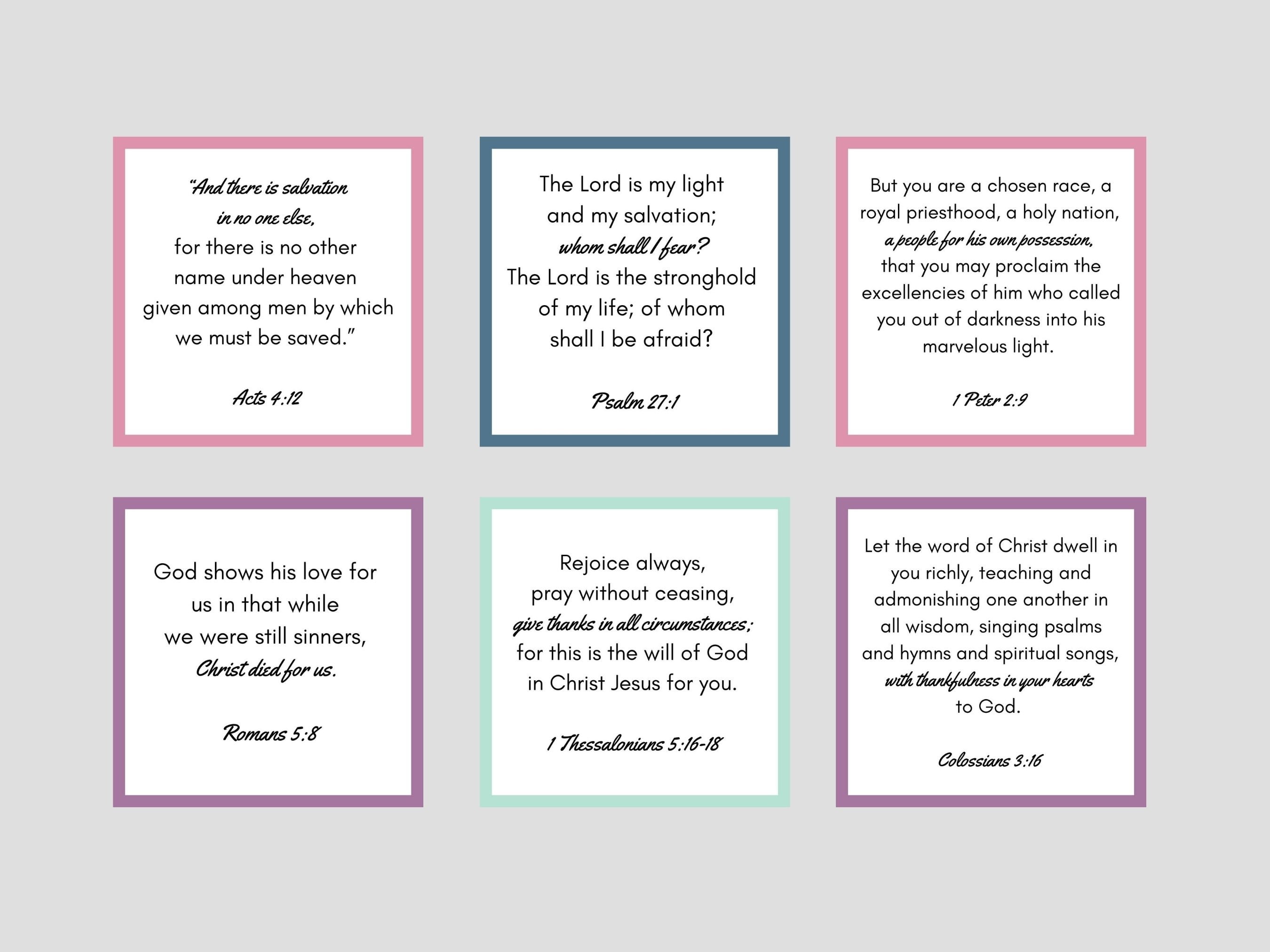 ESV Bible Verse Cards Scripture Cards for Women Printable Bible Verses ...