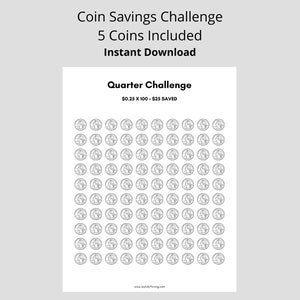 Money Saving Challenge for Kids Coin Savings Challenge Printable Money Savings Tracker for Kids