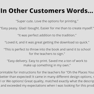 A screenshot of a text-based review of a product. The text reads "In Other Customers Words..." followed by several customer reviews. The reviews are positive and highlight the ease of use, quality, and value of the product.