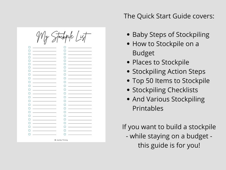 How to Stockpile Quick Start Guide to Building a Stockpile on a Budget Printable Stockpiling Ebook image 3