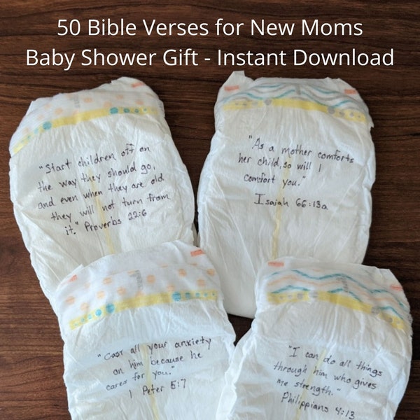 Bible Verses for New Moms | Diaper Baby Gift