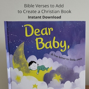 Versets bibliques pour bébé cher version chrétienne du livre pour enfants personnalisé cher bébé