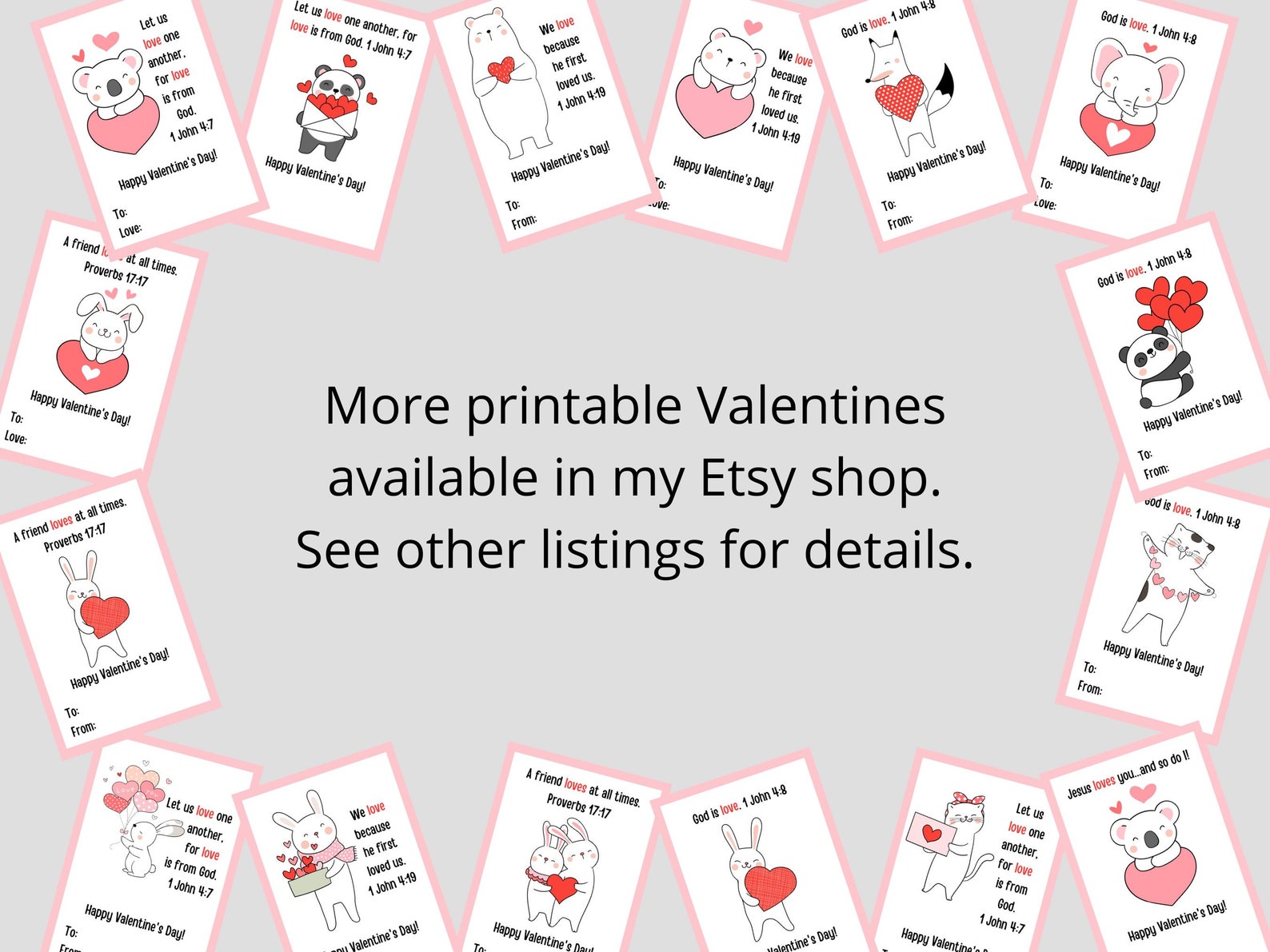 Jesus Loves You Valentine Cards Printable Christian - Etsy
