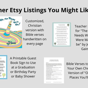 Dr. Seuss Teacher Letter Oh the Places You'll Go Editable Canva ...