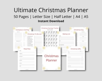 Printable Christmas Planner for Moms Holiday Planner Christmas Organizer Holiday To Do Lists