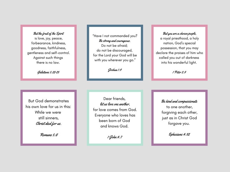NIV Bible Verse Cards Scripture Cards for Women Printable Bible Verses ...