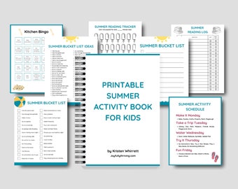 Printable Summer Activity Guide for Kids Summer Bucket List Summer Planner for Kids Activities Summer Printables
