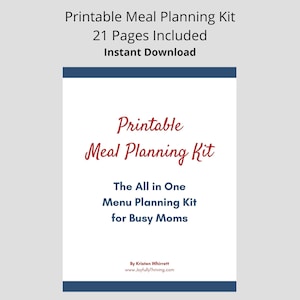 Afdrukbare maaltijdplanner | Afdrukbaar menuplan downloaden