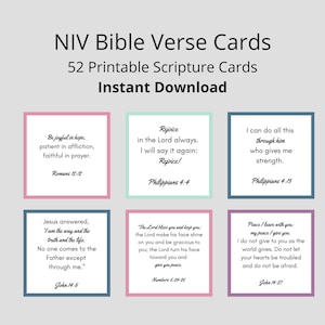 Cartões do verso da Bíblia de NIV | Cartões de Escrituras para Mulheres | Versículos bíblicos para impressão