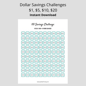 Printable Money Savings Tracker | Money Saving Challenge | Dollar Bill Savings Challenge