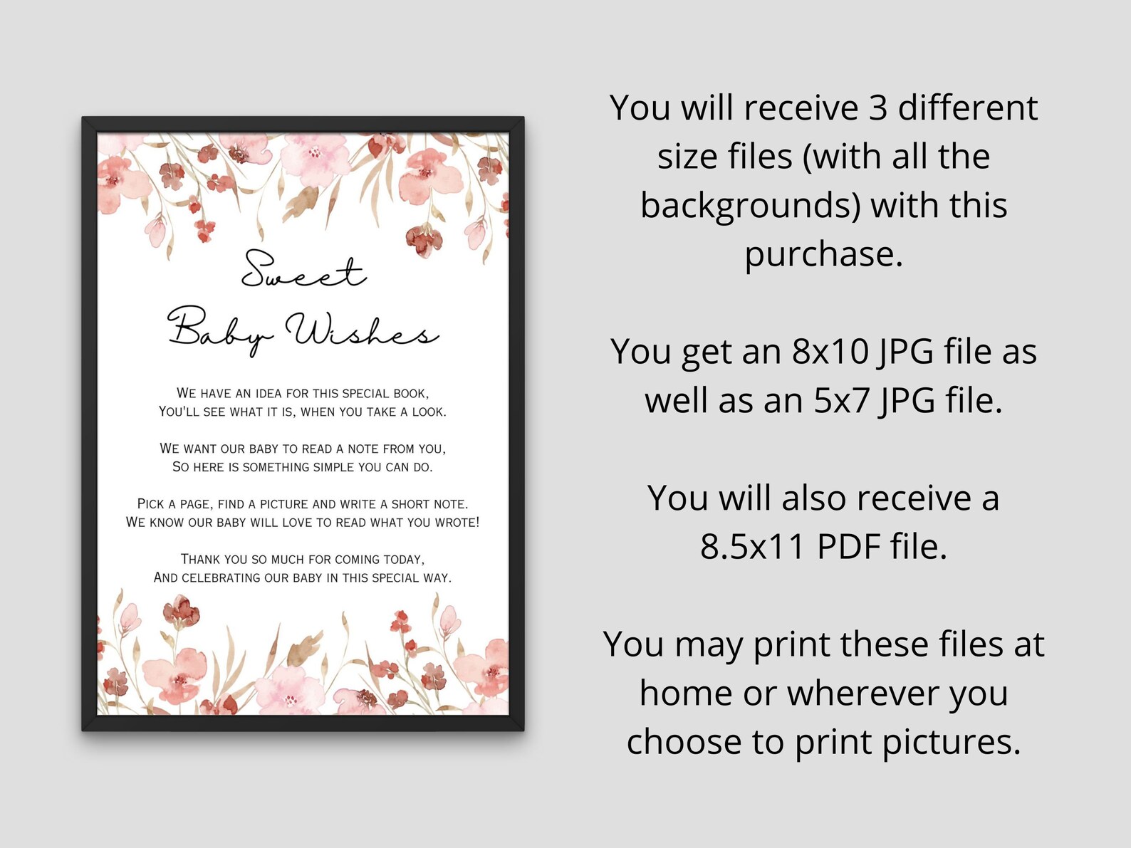 Baby Shower Book Sign Printable Memory Book Sign Baby Etsy